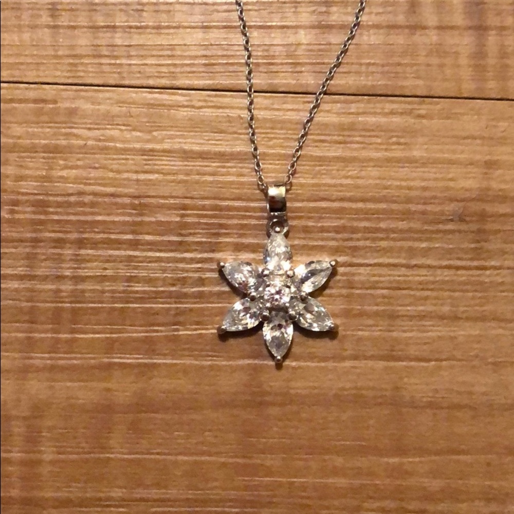 Sterling silver flower necklace